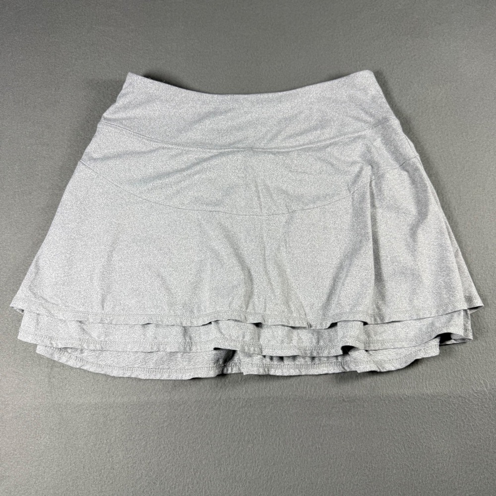 Kyodan Womens Skort Medium Gray Heathered Tiered Athletic Tennis Golf Skirt